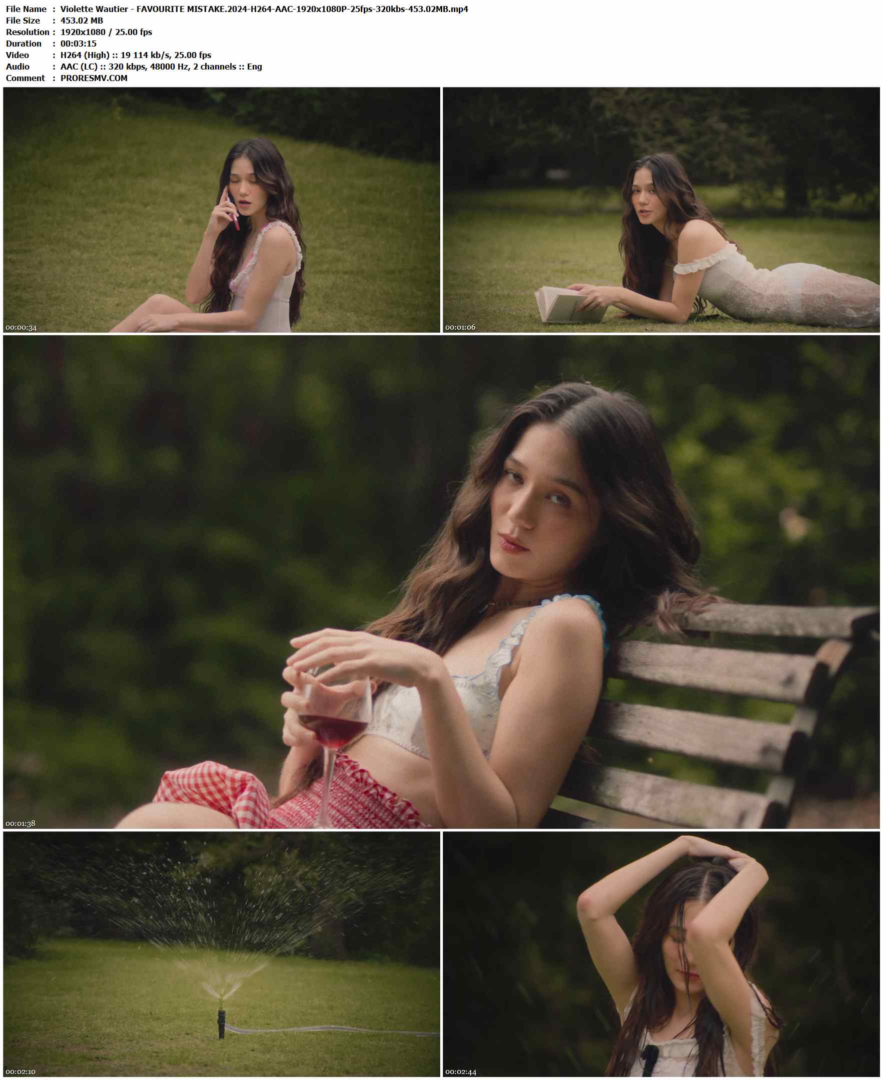 Violette Wautier - FAVOURITE MISTAKE.2024-H264-AAC-1920x1080P-25fps-320kbs-453.02MB官方MV_高清MV